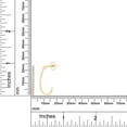thumbnail image 5 of 1/10 Carat Round Cut White Natural Diamond J Hoop Earrings In 14K Yellow Gold Plated 925 Sterling Silver Jewelry For Women Wedding (Clarity : I2-I3, Color : I-J, 0.10 Cttw), 5 of 6