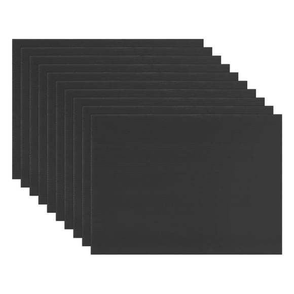 Uxcell 10-Pack Corrugated Plastic Sheets, 8 Inch x 12 Inch Waterproof Blank Corrugated Poster Board Yard Signs [3mm Thick, Black]