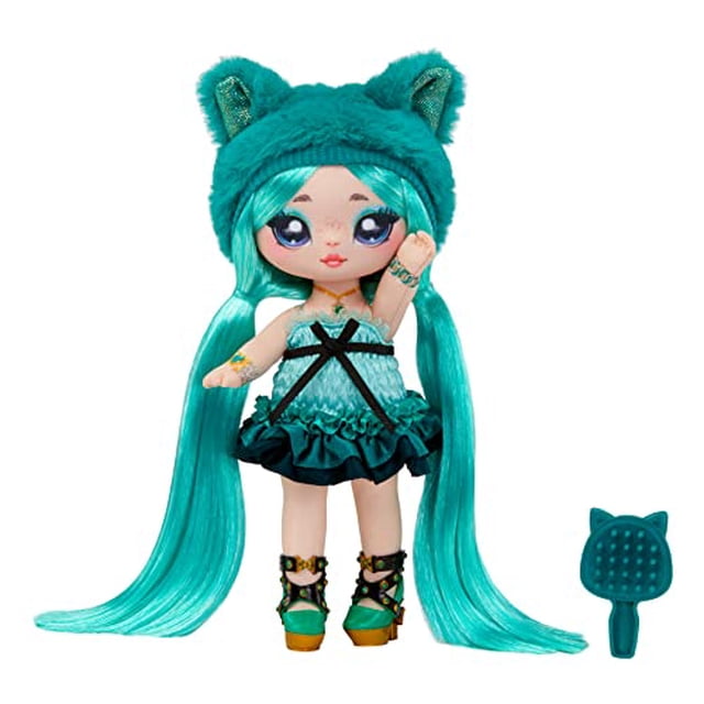 Na! Na! Na! Surprise Sweetest Gems™ Emery Moss 7.5 Fashion Doll Emerald Birthstone Inspired with Teal Hair, Smocked Satin Dress & Brush, Poseable, Great Toy Gift for Girls Boys Ages 5 6 7 8+ Years