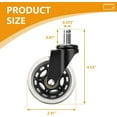 thumbnail image 2 of 3'' Swivel Caster Wheel for Traeger Pellet Grills - HDW302 Rubber Heavy-Duty Grill Wheel for Traeger Timberline 850, Timberline 1300, Ironwood 650, Ironwood 885, Texas Elite 34, Pro 780, 2 of 8