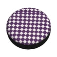 thumbnail image 3 of Multi-Size Car Tire Dust Cover Sunscreen, Corrosion, Dust And Water Keep Spare Tires Clean Violet Retro Houndstooth_2 17 Inch, 3 of 8