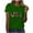 Green-Tops, variant on Independence Day Shirts for Women Summer Patriotic USA Flag Pattern Tshirts Cute Short Sleeve Tees Comfortable Crew Neck Blouses Tops