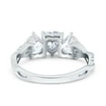 thumbnail image 3 of Simulated Cubic Zirconia Size-5 Halo Heart Promise Ring 925 Sterling Silver, 3 of 7
