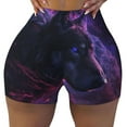 thumbnail image 2 of Sikiie Galactic Wolf Stare Workout Shorts Women Scrunch Butt Gym Shorts Seamless High Waist Tummy Control Yoga Biker Athletic Shorts-Medium, 2 of 8