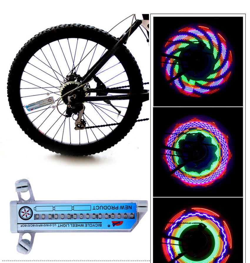 Colorful 32-LED Bike Light 32 Pattern Bicycle Tire Wheel Spoke Decorative Lamp 