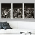 thumbnail image 3 of wall26 Framed Canvas Print Wall Art Set Aerial View of New York City Skyline Panorama Architecture &amp; Maps Cityscape Photography Realism Rustic for Living Room, Bedroom, Office - 24"x36", 3 of 5