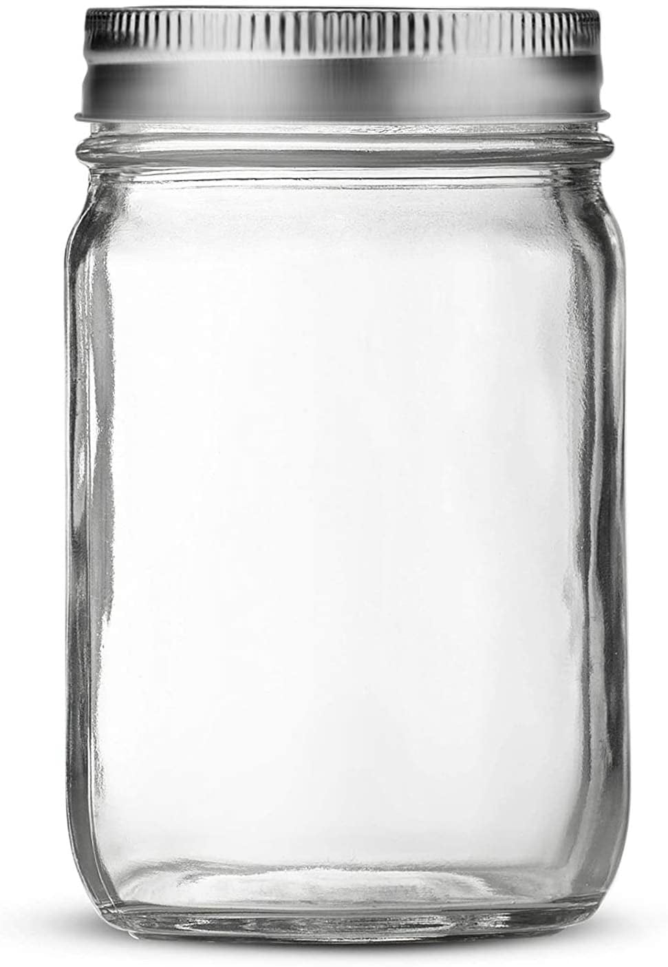 Canning Jar with Lid, INYOU 16oz Regular Mouth Mason Jar with Lid Glass