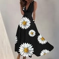 thumbnail image 2 of Vestido Corto de Verano de Moda sin Mangas con Cuello en V Impreso Vestido Casual Grande Del Doblado para Diario, 2 of 5