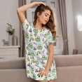 thumbnail image 3 of Daiia Frog Wear Chef Hat Print Women's Nightshirt Soft Nightgowns for Women Short Sleeve dress Short-sleeved Sleepwear, 3 of 6