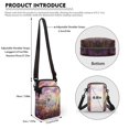 thumbnail image 6 of HELLHERO White Horse and Flowers Pattern Crossbody Small Bags Double-layer Polyester Adults 4.33x1.97x7.09 for Daily Commute or Casual Outings, 6 of 7