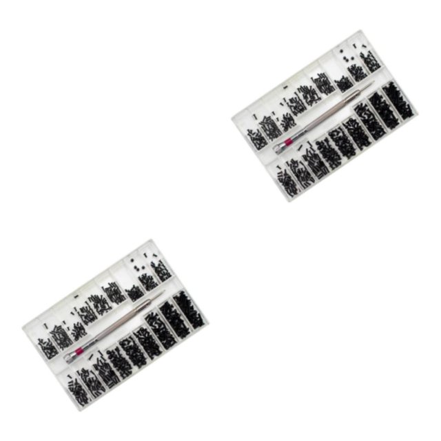 Riwesomey Juego de microtornillos, herramienta de reparación de repuesto, pequeña para gafas de reloj, electrónica Type2 NO2