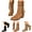 Black, variant on Cowboy Cowgirl Boots for Women Suede Wide Mid Calf Western Booties Chunky Heel Country Winter Riding Shoes