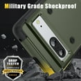 thumbnail image 7 of ELEHOLD Rugged Case for Google Pixel 7A,Hybrid Military Grade Drop Protection Built-in Hidden Kickstand Shockproof Armor Cover for Google Pixel 7a 6.1", Green, 7 of 7