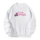 thumbnail image 4 of Sudadera de cuello redondo para hombre y mujer, camisa blanca holgada con estampado gráfico, Tops para chicas adolescentes, salir de calle para mujer, , , SG, 4 of 8