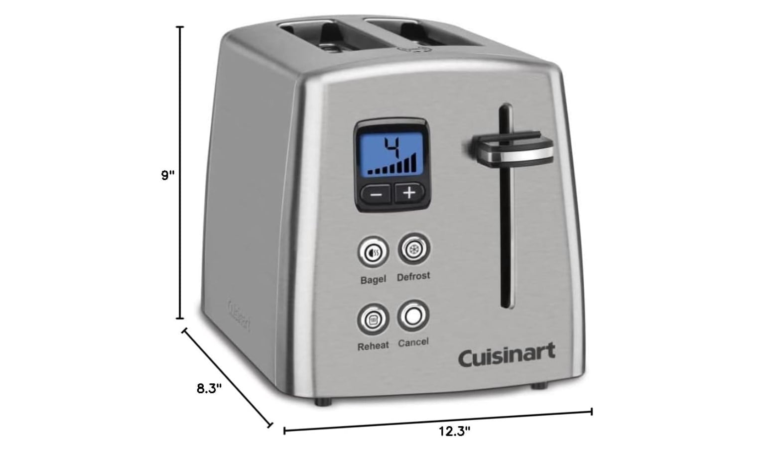 Restored Cuisinart CPT-415P1 2-Slice Countdown Metal Toaster Brushed Stainless (Refurbished)