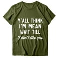 thumbnail image 3 of B91xZ T-shirt d'Été pour Femmes à Manches Courtes Col Rond Décontracté Tops Chemise, Vert Armée M, 3 of 4