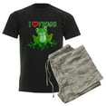 thumbnail image 6 of CafePress - I Love (Heart) Frogs Men's Dark Pajamas - Men's Dark Loose Fit Cotton Pajama Set, 6 of 7