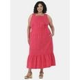 thumbnail image 2 of Time and Tru Women's and Women’s Plus Cotton Eyelet Tiered Midi Skirt, Sizes XS-4X, 2 of 5