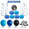 thumbnail image 3 of Kit de decoración de fiesta YGBMDZ azul y negro Happy Birthday, 3 of 7