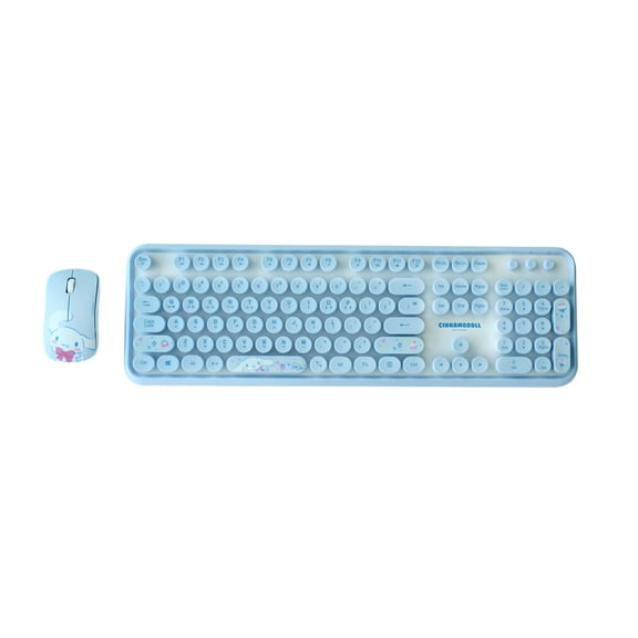 Digital Ventus Cinnamoroll Retro Keyboard   Mouse Set, Keyboard Korean/English (Purple)[Parallel import]