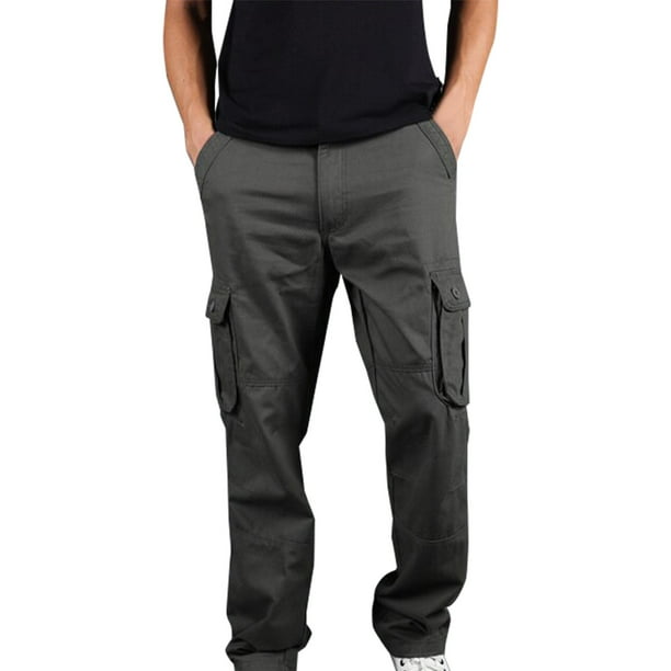 Pantalones de Peto Resistentes Al Desgaste Con Múltiples Bolsillos de Algodón Puro de Talla Grande Para Hombre Odeerbi ODB-6