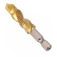 RAINB 1Pc Titanium Plated Hex Shank Hss Screw Thread Metric Tap Drill