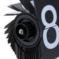 thumbnail image 4 of Small Scale Table Clock Retro Flip Over Clock Stainless Steel Flip Internal Gear Operated Quartz Clock Black/White, 4 of 7