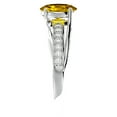 thumbnail image 4 of SuperJeweler 1 1/2 Carat Oval Shape Citrine and Diamond Ring In Sterling Silver For Women, 4 of 6