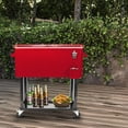 thumbnail image 4 of Multi-functional 80QT Red Cooler with Black Square Legs and Integrated Drainage Pipe for Incubator and Freezer Use, 4 of 12