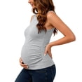 thumbnail image 3 of Loopsun Women Maternity Tank Tops Sleeveless Round Neck Thin Loose Large Size Inner Outer Basic Tops, 3 of 5