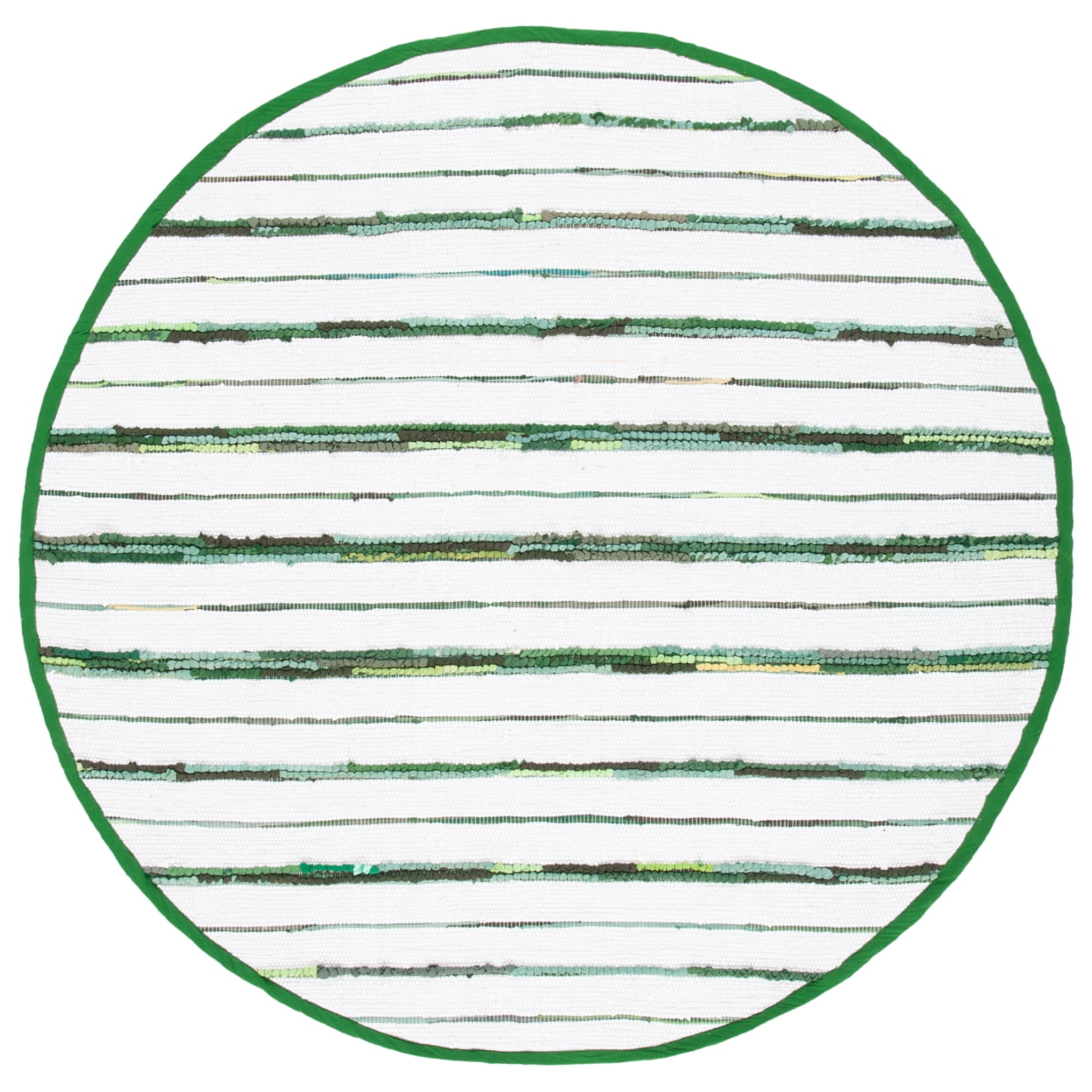 SAFAVIEH Montauk Rowena Striped Area Rug, Green/Ivory, 4' x 6'
