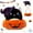 Orange, variant on Houwsbaby 14'' Halloween Pumpkin Black Cat Soft Plush Pillow Big Separable Pumpkin Basket 2-in-1 Set Black Kitty for Kids Boys Girls