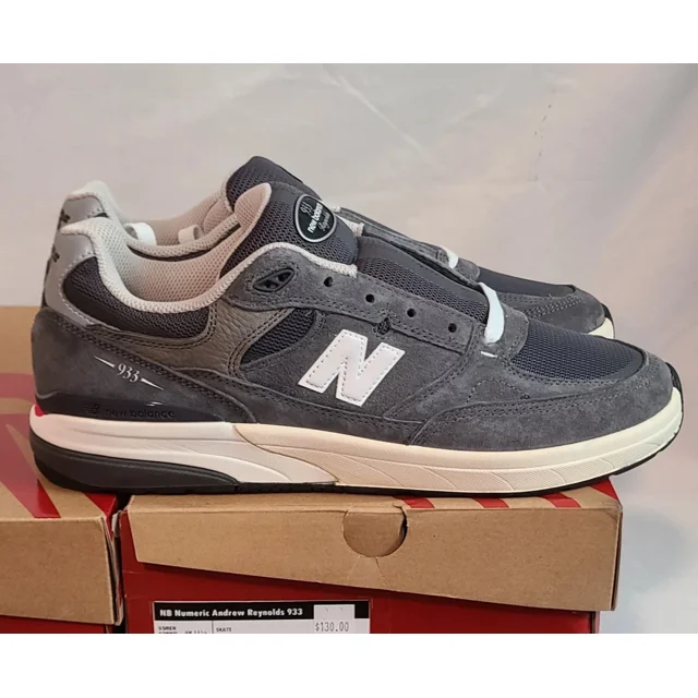 New Balance Numeric 933 Andrew Reynolds | Mens Sz 11.5 | Grey White SHIPS FAST??