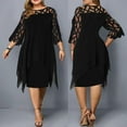 thumbnail image 2 of Robe Midi Grande Taille pour Femmes, Décontractée, Cocktail, Été Automne, 2 of 5