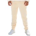 thumbnail image 2 of JTieacloth Mens Casual Pants Men And Women Autumn And Winter Leisure Solid Color Pants Trousers Beige, 2 of 5