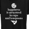 thumbnail image 3 of Instant Message - Happiness Measured Cups - Women's Short Sleeve Graphic T-Shirt, 3 of 6