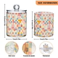 thumbnail image 5 of Yayeee 4 Pack Qtip Holder Bathroom Cotton Swab Canister with Lid Clear Dispenser Set, Pink Floral, 5 of 6