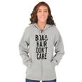 thumbnail image 4 of Boat Hair Don't Care Ocean Vibes Cute Zip Hoodie Sweatshirt Women Brisco Brands M, 4 of 6