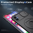 thumbnail image 5 of AUshell for iPhone Xs Max Case, Slide Camera Window Compatible wth MagSafe Rotating Kickstand Ring Silicone Military-grade Drop Resistant for iPhone Xs Max Magnetic Shockproof Shell, Black, 5 of 6