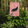 thumbnail image 2 of Caroline's Treasures BB7833GF Sumatra Chicken Pink Check Flag Garden Size , Small, multicolor, 2 of 3