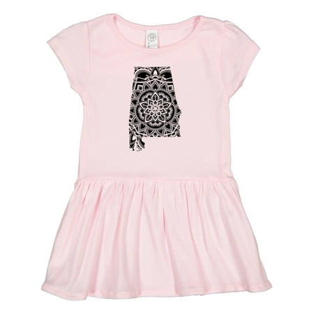 

Inktastic Alabama Silhouette Mandala Gift Toddler Girl Dress