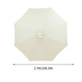 thumbnail image 2 of DAMAI 6.5ft/7.5ft/8ft/9ft/10ft Universal Patio Umbrella Replacement Canopy, 6 Ribs 8 Ribs Outdoor Market Table Patio Umbrella Canopy Cover Replacement UV Protective Cloth(Creamy-white,9FT(6-Ribs)), 2 of 5