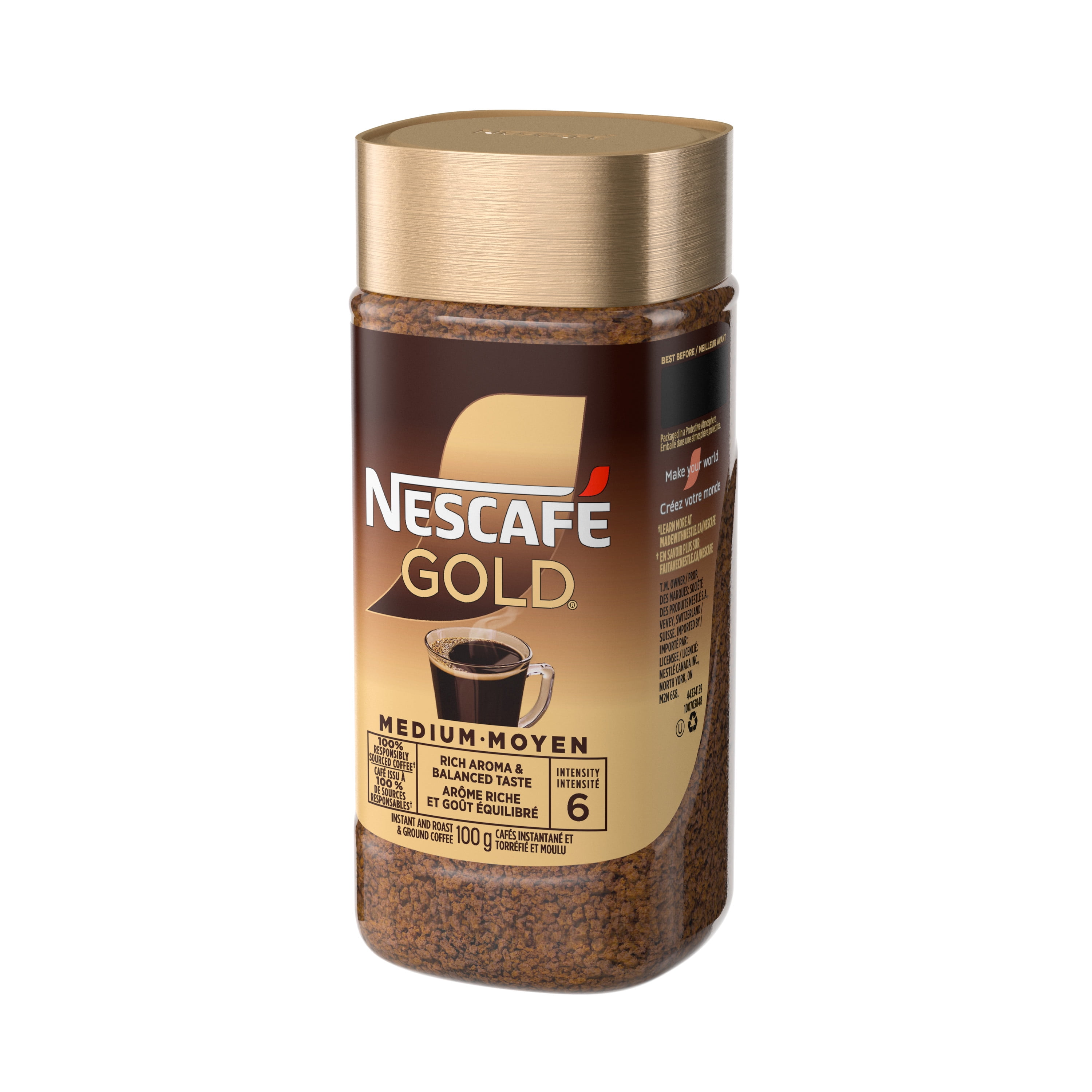 Nescafe Gold Blend 135g×8本 NESCAFE GOLD Premium Instant Medium Roast & Ground Coffee, Just