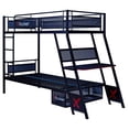 thumbnail image 3 of X Rocker Armada Twin over Twin Gaming Bunk Bed with Built-In Gaming Desk, Black, Twin/Twin, 3 of 4