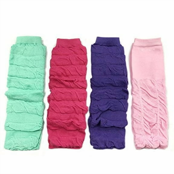 ALLYDREW 4 Pack Baby Leg Warmer Set & Toddler Leg Warmer Set for Boys & Girls - Mint, Hot Pink, Purple, Pink