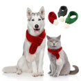 thumbnail image 2 of Navidad cálido suave lindo moda ropa para mascotas ropa de invierno para mascotas mascota perro gato bufanda oso de fresa Juguete, 2 of 6