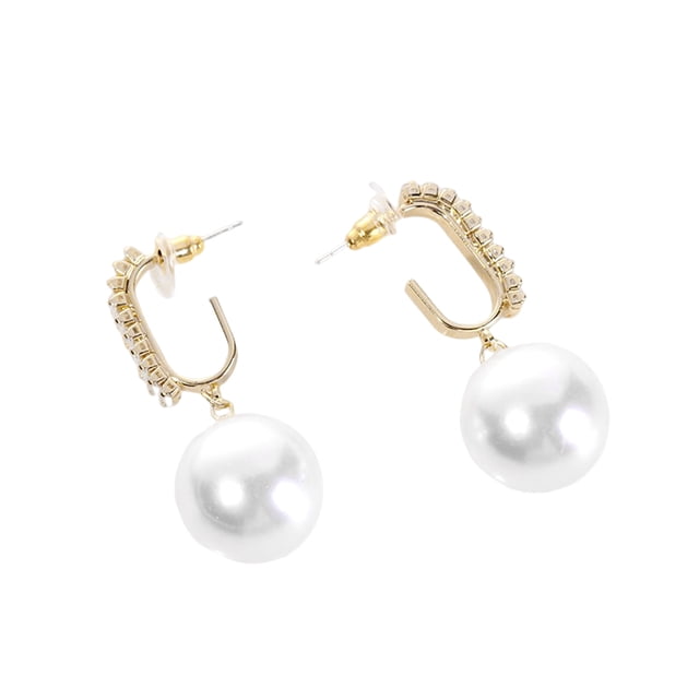 Minnieouse 1 par de pendientes para mujer, colgante de perlas, decoración, pendiente, lazo para oreja, decoraciones para orejas, novia, joyería para Ropa, zapatos y accesorios Miscelánea Plata Minnieouse AP013875-01