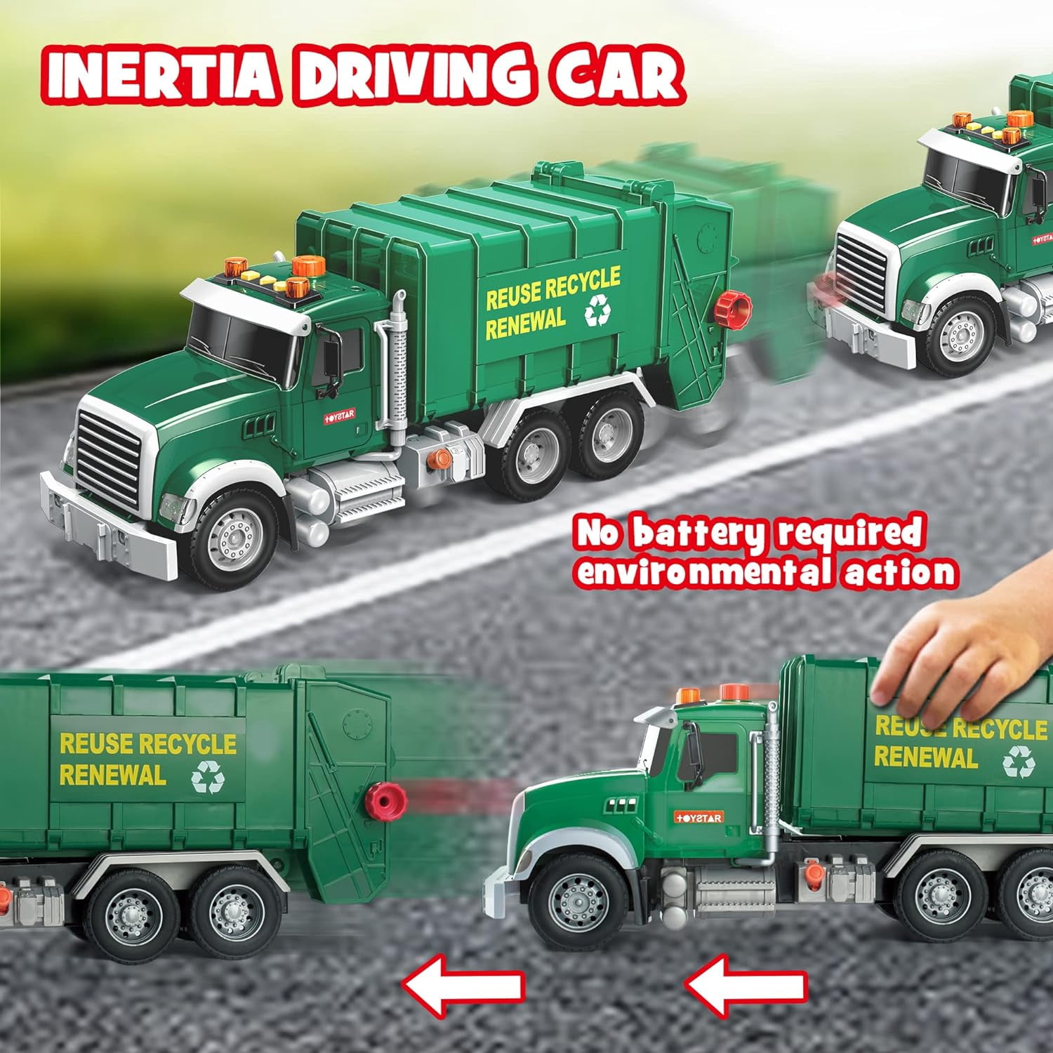 Construction Vehicle, Funtogether Toys Collectible Crane Truck with Realistic Lights & Sounds for Boys and Girls