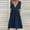 *Navy, variant on ClodeEU Women's Short Sleeve V Neck Flared Midi Dress with Lace Trim ,Casual Tunic Waist Summer Dress Navy,Womens Plus XL