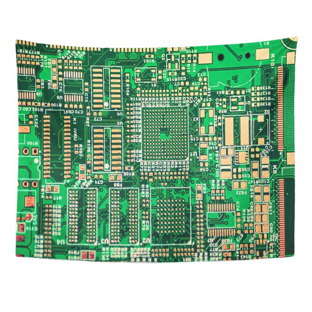 Blur resist accurately ZEALGNED Bga Printed Circuit Board PCB Technology Pattern Routing Trace  Wall Art Hanging Tapestry Home Decor for Living Room Bedroom Dorm 60x80  inch - Walmart.com